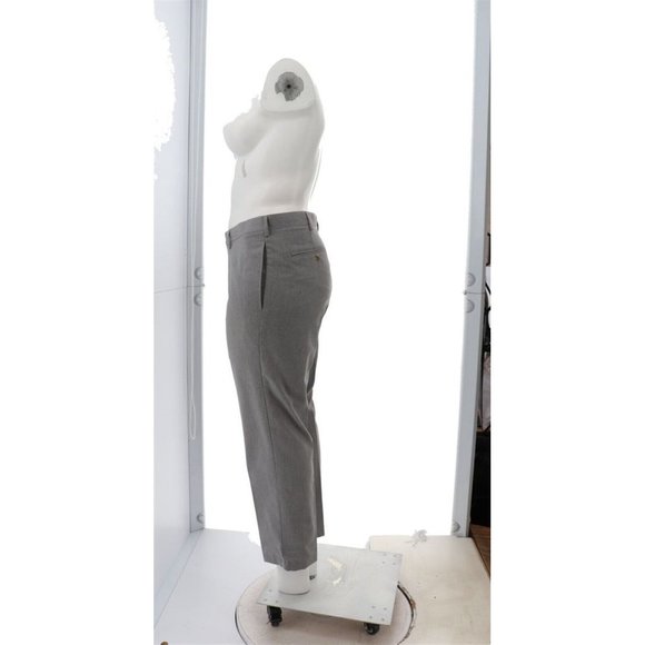 NWT LANDS' END TAILORED FIT NO IRON CHINO PANTS PEWTER HEATHER 35 - Picture 3 of 13